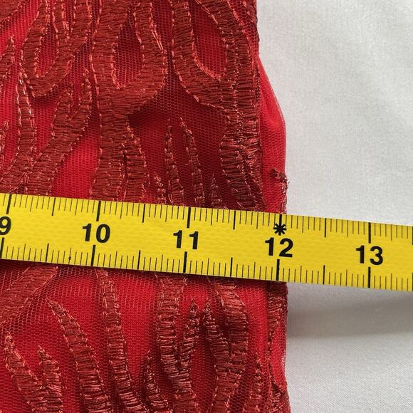 Ana Maria Mariano Red Evening Gown Est. Size 2‎ Bodycon Statement Va Va Voom - Picture 11 of 14